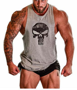 KOSMO MASA 2017 Skull Bodybuilding Fitness Stringer Men Tank Top Golds Gorilla Wear Vest Undershirt Tank Tops MC0117