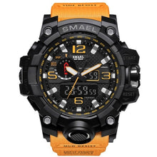 Load image into Gallery viewer, SMAEL Brand Men Sports Watches Dual Display Analog Digital LED Electronic Quartz Wristwatches Waterproof Swimming Military Watch