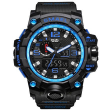 Load image into Gallery viewer, SMAEL Brand Men Sports Watches Dual Display Analog Digital LED Electronic Quartz Wristwatches Waterproof Swimming Military Watch