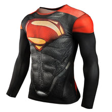 Load image into Gallery viewer, Hot Sale Fitness MMA Compression Shirt Men Anime Bodybuilding Long Sleeve Crossfit 3D Superman Punisher T Shirt Tops Tees