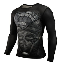 Load image into Gallery viewer, Hot Sale Fitness MMA Compression Shirt Men Anime Bodybuilding Long Sleeve Crossfit 3D Superman Punisher T Shirt Tops Tees