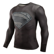 Load image into Gallery viewer, Hot Sale Fitness MMA Compression Shirt Men Anime Bodybuilding Long Sleeve Crossfit 3D Superman Punisher T Shirt Tops Tees