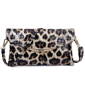 Woman Evening Bag Leopard Wallet Wedding Party Banquet Shoulder Bag Fashion Clutch Purse Evening Bags PT1100