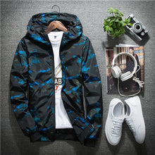 Load image into Gallery viewer, NaranjaSabor Spring Autumn Mens Casual Camouflage Hoodie Jacket Men Waterproof Clothes Men&#39;s Windbreaker Coat Male Outwear 4XL