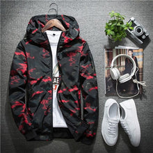 Load image into Gallery viewer, NaranjaSabor Spring Autumn Mens Casual Camouflage Hoodie Jacket Men Waterproof Clothes Men&#39;s Windbreaker Coat Male Outwear 4XL