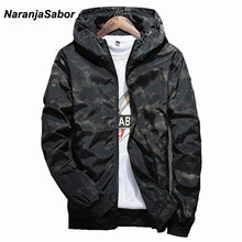 Load image into Gallery viewer, NaranjaSabor Spring Autumn Mens Casual Camouflage Hoodie Jacket Men Waterproof Clothes Men&#39;s Windbreaker Coat Male Outwear 4XL