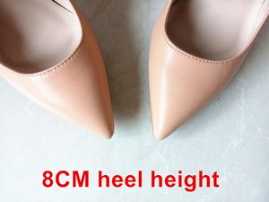 Brand Shoes Woman High Heels Women Shoes Pumps Stilettos Shoes For Women Black High Heels 12CM PU Leather Wedding Shoes B-0051