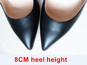 Brand Shoes Woman High Heels Women Shoes Pumps Stilettos Shoes For Women Black High Heels 12CM PU Leather Wedding Shoes B-0051