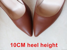 Load image into Gallery viewer, Brand Shoes Woman High Heels Women Shoes Pumps Stilettos Shoes For Women Black High Heels 12CM PU Leather Wedding Shoes B-0051