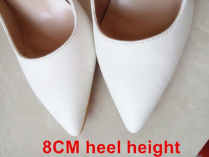 Brand Shoes Woman High Heels Women Shoes Pumps Stilettos Shoes For Women Black High Heels 12CM PU Leather Wedding Shoes B-0051