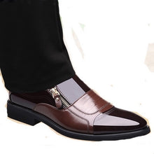 Load image into Gallery viewer, NPEZKGC New Spring Fashion Oxford Business Men Shoes Genuine Leather High Quality Soft Casual Breathable Men&#39;s Flats Zip Shoes