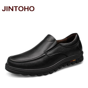 JINTOHO big size 38-47 mens dress italian leather shoes luxury brand mens loafers genuine leather formal loafers moccasins men