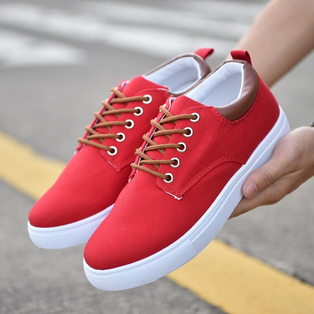 REETENE New Arrival Spring Summer Comfortable Casual Shoes Mens Canvas Shoes For Men Lace-Up Brand Fashion Flat Loafers Shoe