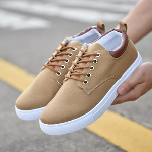 REETENE New Arrival Spring Summer Comfortable Casual Shoes Mens Canvas Shoes For Men Lace-Up Brand Fashion Flat Loafers Shoe