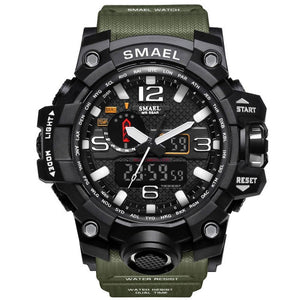 Men Military Watch 50m Waterproof Wristwatch LED Quartz Clock Sport Watch Male relogios masculino 1545 Sport S Shock Watch Men