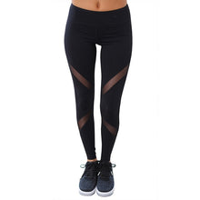 Load image into Gallery viewer, CHRLEISURE Sexy Women Leggings Gothic Insert Mesh Design Trousers Pants Big Size Black Capris Sportswear New Fitness Leggings