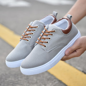 REETENE New Arrival Spring Summer Comfortable Casual Shoes Mens Canvas Shoes For Men Lace-Up Brand Fashion Flat Loafers Shoe