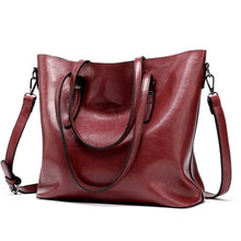 Load image into Gallery viewer, DIDA BEAR Brand Women Leather Handbags Lady Large Tote Bag Female Pu Shoulder Bags Bolsas Femininas Sac A Main Brown Black Red