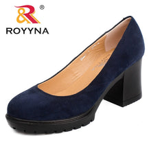 Load image into Gallery viewer, ROYYNA 2017 New Fashion Style Women Pumps Shallow Ladies Platform Shoes Round Toe Square Heels Women Wedding Shoes Wholesales