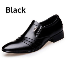 Load image into Gallery viewer, BIMUDUIYU Luxury brand PU Leather Fashion Men Business Dress Loafers Pointy Black Shoes Oxford Breathable Formal Wedding Shoes