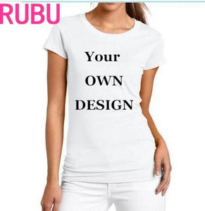 2017  Your OWN Design Brand Logo/Picture White Custom Men and women t-shirt Plus Size T Shirt Men Clothing