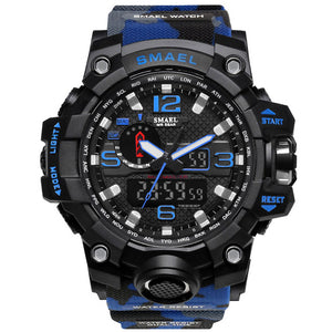 Men Military Watch 50m Waterproof Wristwatch LED Quartz Clock Sport Watch Male relogios masculino 1545 Sport S Shock Watch Men