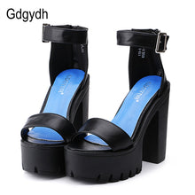 Load image into Gallery viewer, Gdgydh Drop Shipping White Summer Sandal Shoes for Women 2018 New Arrival Thick Heels Sandals Platform Casual Russian Shoes