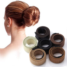 Load image into Gallery viewer, Synthetic Wig Donut Headband Women Hair Accessories Girl Magic Hair Bun Maker Bud Hair Band French Dish Twist DIY Hairstyle Tool