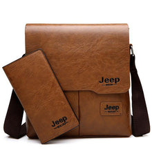 Load image into Gallery viewer, JEEP BULUO Man Messenger Bag 2 Set Men Pu Leather Shoulder Bags Business Crossbody Casual Bag Famous Brand ZH1505/8068