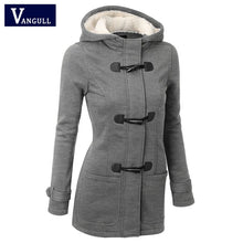 Load image into Gallery viewer, Women Causal Coat 2018 New Spring Autumn Women&#39;s Overcoat Female Hooded Coat Zipper Horn Button Outwear Jacket Casaco Feminino