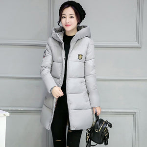 2018 hot sale women winter hooded jacket female outwear cotton plus size 3XL warm coat thicken jaqueta feminina ladies camperas