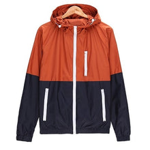 Load image into Gallery viewer, Windbreaker Men Casual Spring Autumn Lightweight Jacket 2018 New Arrival Hooded Contrast Color Zipper up Jackets Outwear Cheap