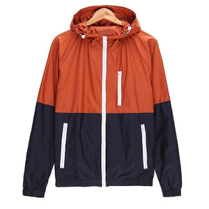 Windbreaker Men Casual Spring Autumn Lightweight Jacket 2018 New Arrival Hooded Contrast Color Zipper up Jackets Outwear Cheap