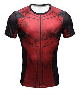 New Comic Superhero Compression Shirt Captain America Iron man Fit Tight G ym Bodybuilding T Shirt