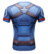 Load image into Gallery viewer, New Comic Superhero Compression Shirt Captain America Iron man Fit Tight G ym Bodybuilding T Shirt