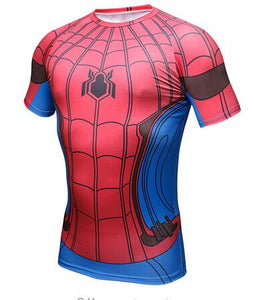 New Comic Superhero Compression Shirt Captain America Iron man Fit Tight G ym Bodybuilding T Shirt