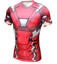 Load image into Gallery viewer, New Comic Superhero Compression Shirt Captain America Iron man Fit Tight G ym Bodybuilding T Shirt