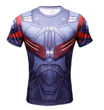 Load image into Gallery viewer, New Comic Superhero Compression Shirt Captain America Iron man Fit Tight G ym Bodybuilding T Shirt