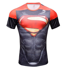 Load image into Gallery viewer, New Comic Superhero Compression Shirt Captain America Iron man Fit Tight G ym Bodybuilding T Shirt