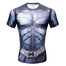 Load image into Gallery viewer, New Comic Superhero Compression Shirt Captain America Iron man Fit Tight G ym Bodybuilding T Shirt