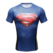 Load image into Gallery viewer, New Comic Superhero Compression Shirt Captain America Iron man Fit Tight G ym Bodybuilding T Shirt