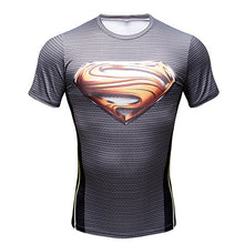 Load image into Gallery viewer, New Comic Superhero Compression Shirt Captain America Iron man Fit Tight G ym Bodybuilding T Shirt