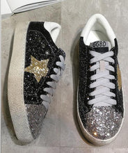 Load image into Gallery viewer, GRAM EPOS 2018 Women Casual Shoes Glitter Leather Do Old Dirty Shoes Mixed Color Women Sequins Star Golden Fleeces trainers