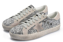 Load image into Gallery viewer, GRAM EPOS 2018 Women Casual Shoes Glitter Leather Do Old Dirty Shoes Mixed Color Women Sequins Star Golden Fleeces trainers