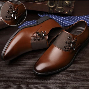 COSIDRAM New 2018 PU Leather Dress Shoes For Men Formal Shoes Spring Pointed Toe Wedding Business Shoes Male Fashion BRM-951