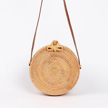 Load image into Gallery viewer, ARPIMALA 2018 Round Straw Bags Women Summer Rattan Bag Handmade Woven Beach Cross Body Bag Circle Bohemia Handbag Bali