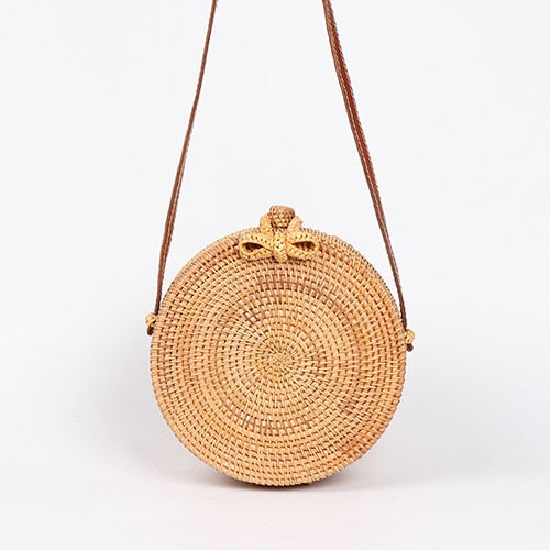 ARPIMALA 2018 Round Straw Bags Women Summer Rattan Bag Handmade Woven Beach Cross Body Bag Circle Bohemia Handbag Bali