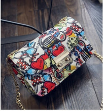 Load image into Gallery viewer, 2018 New Women Bags Summer Graffiti Ladies designer handbags high quality chain mini bag women messenger bags for women Clutch