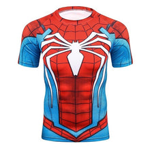 Load image into Gallery viewer, New Comic Superhero Compression Shirt Captain America Iron man Fit Tight G ym Bodybuilding T Shirt