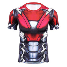 Load image into Gallery viewer, New Comic Superhero Compression Shirt Captain America Iron man Fit Tight G ym Bodybuilding T Shirt